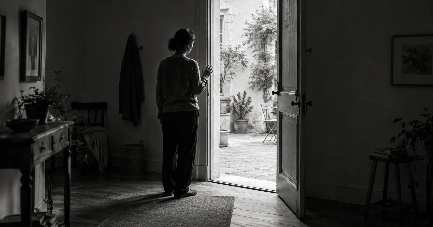Les phobies, illustration en noir et blanc